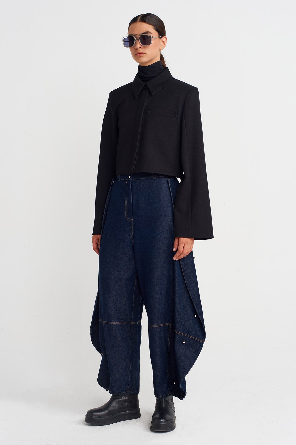 Black Padded Shirt Jacket -K255015083