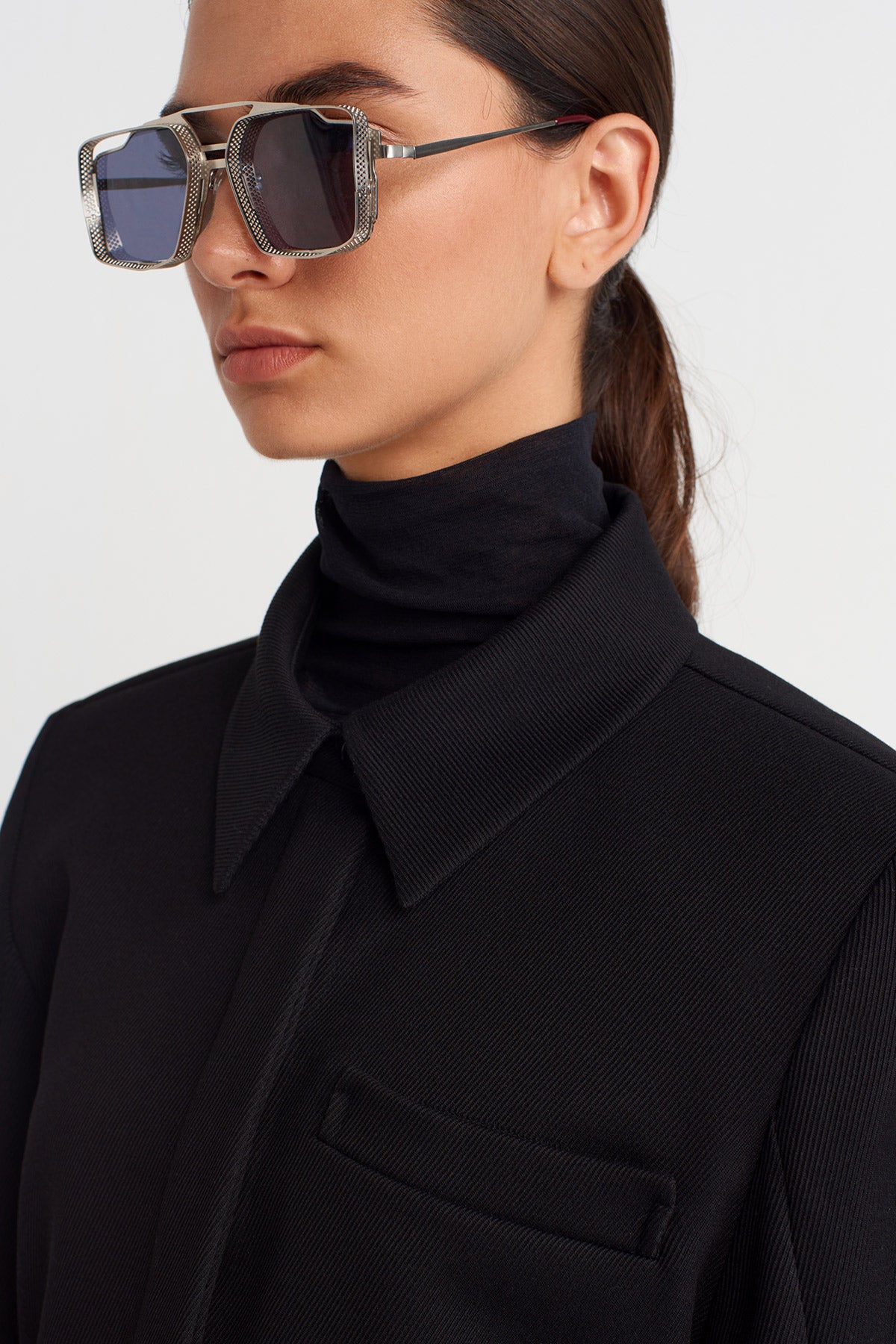 Black Padded Shirt Jacket -K255015083