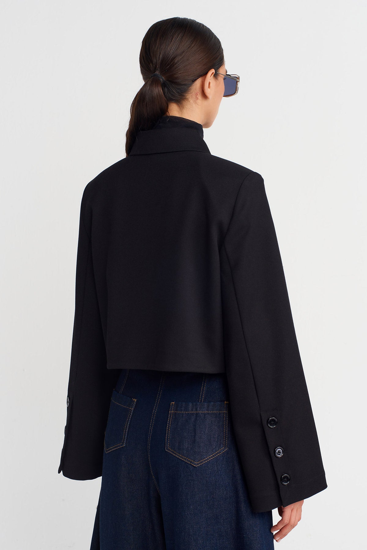 Black Padded Shirt Jacket -K255015083