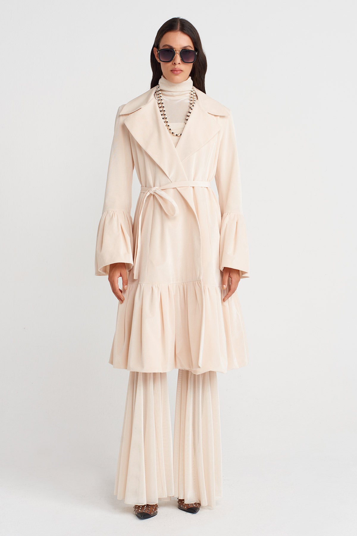 Nature Long Belted Jacket-K255015090