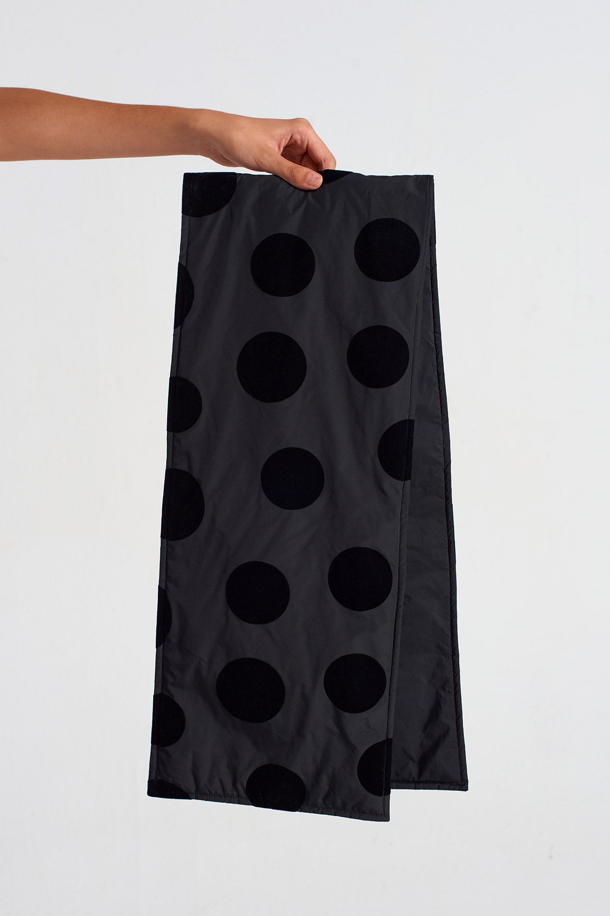 Multicolor Velvet Polka-Dot Taffeta Scarf-K256016004