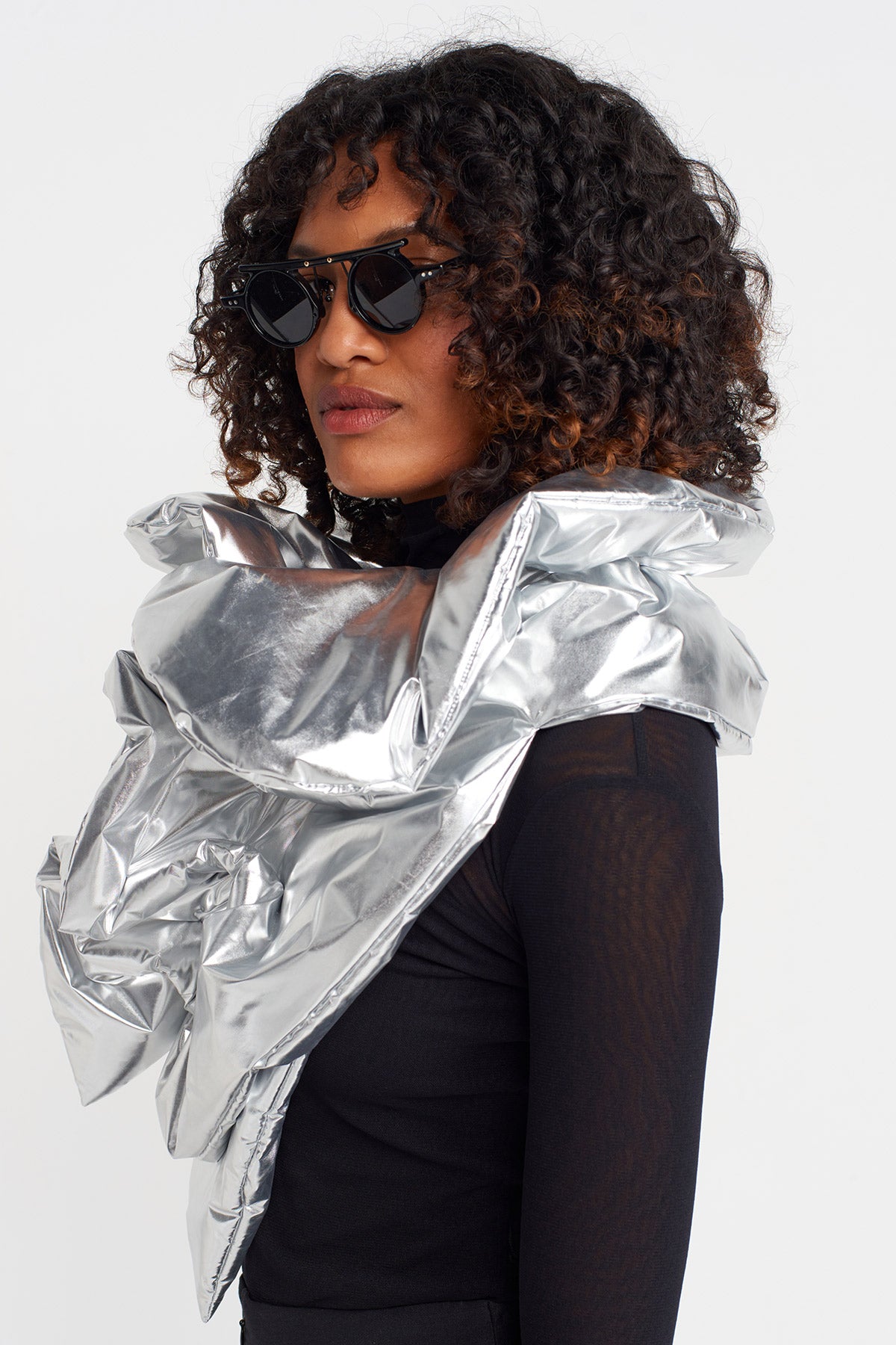 Silver Metallic Collar-K256016008