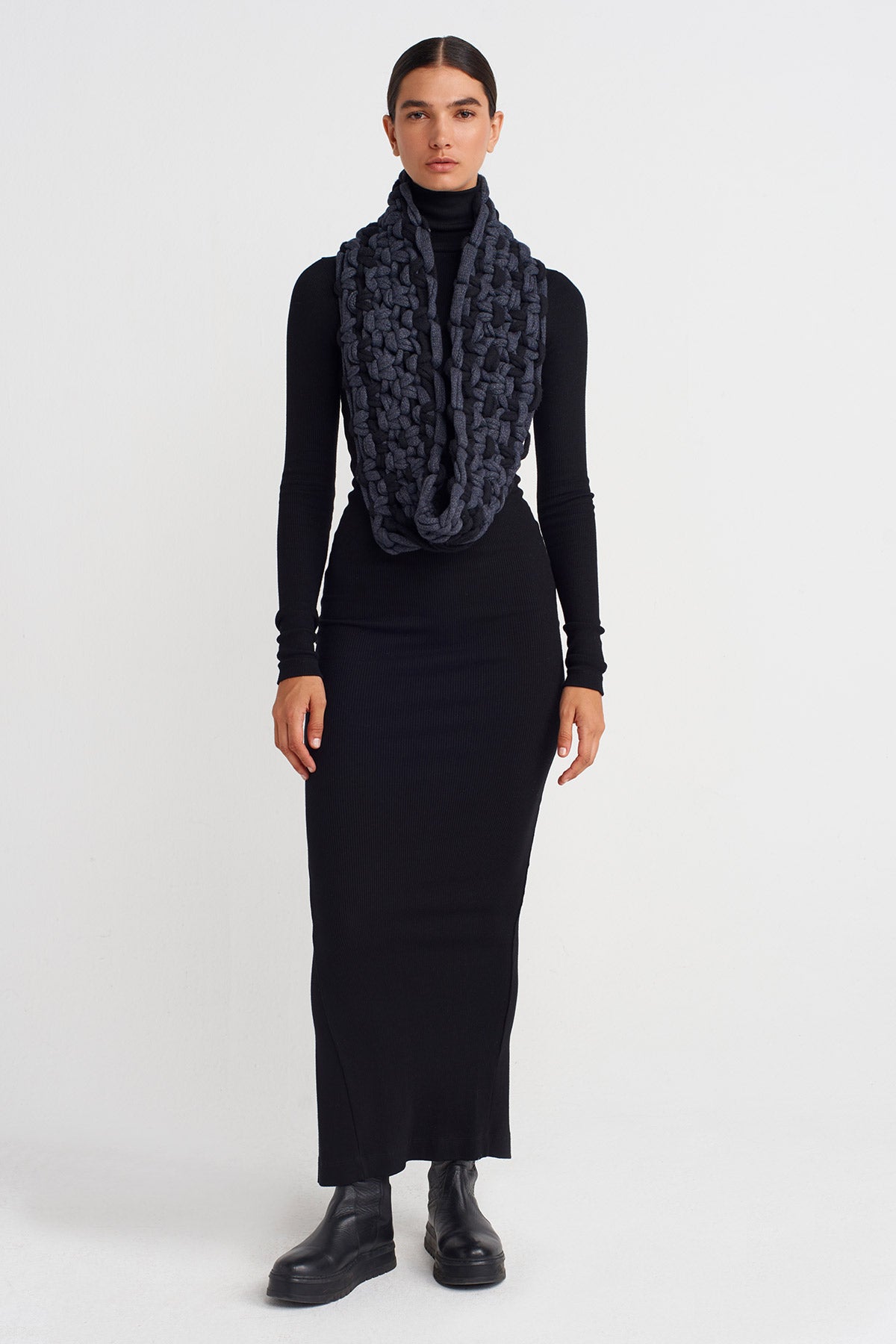 Handcrafted Macramé Loop Scarf-K256016019