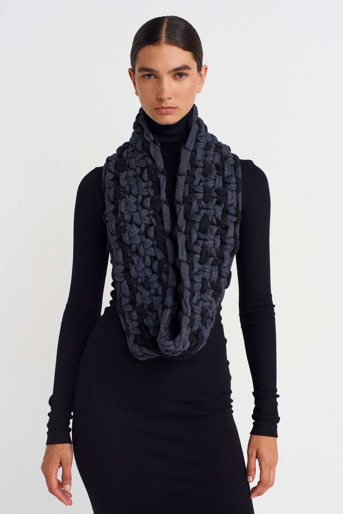 Handcrafted Macramé Loop Scarf-K256016019