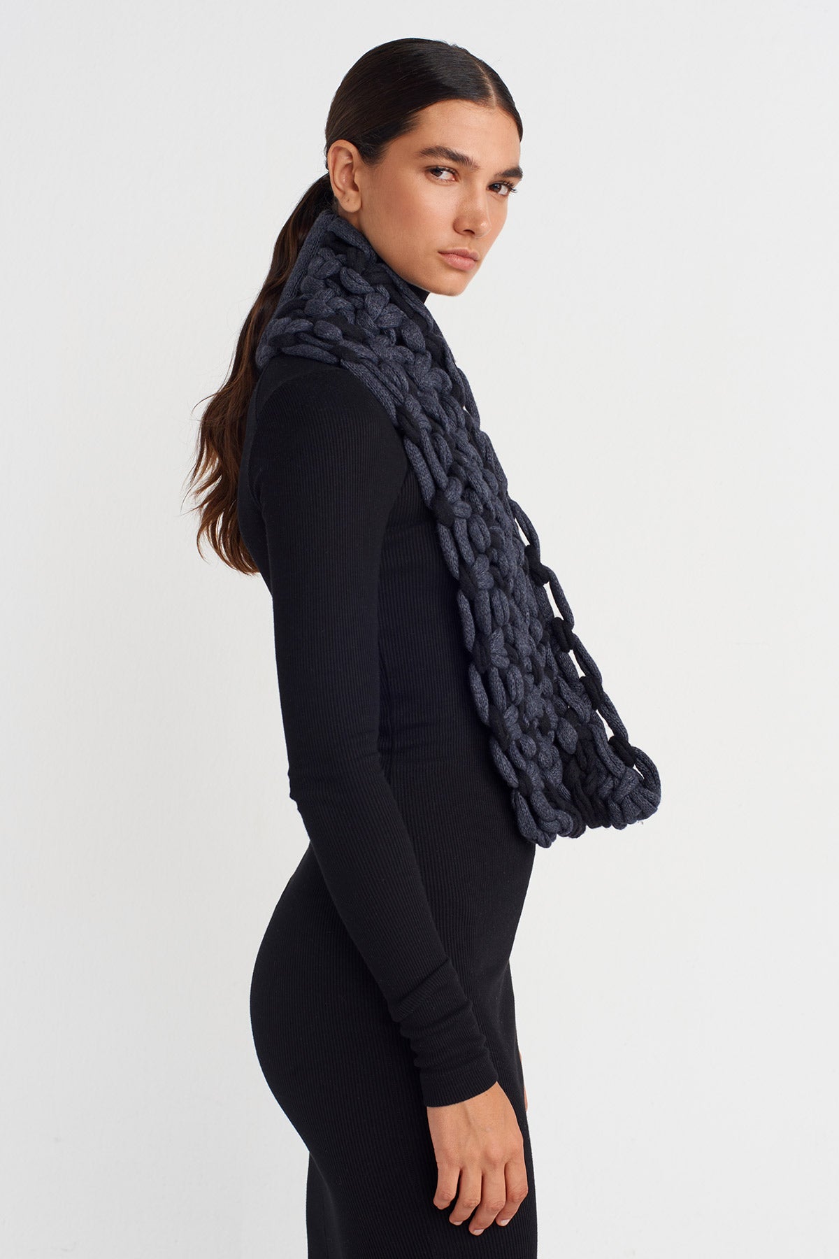 Handcrafted Macramé Loop Scarf-K256016019