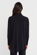 Black Turtleneck Jersey Top-K261011098