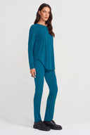 Ocean Asymmetric Round Neck Jersey Top-K261011099