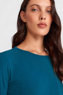Ocean Asymmetric Round Neck Jersey Top-K261011099