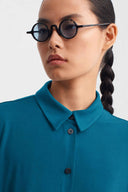 Ocean Draped Jersey Tunic Shirt-K261011103
