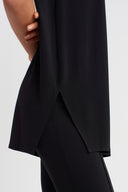 Black Sleeveless Oversized Jersey Blouse-K261011108
