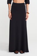 Black A-Line Jersey Skirt-K262012027