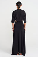 Black A-Line Jersey Skirt-K262012027