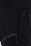 Black Soft Knit Wrap Detail Trousers-K263013015