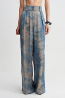 Printed High-Waist Palazzo Trousers-K263013049