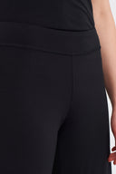 Black Wide-Leg Jersey Trousers-K263013066