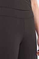 Brown Wide-Leg Jersey Trousers-K263013066
