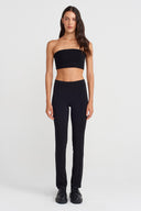 Black Seam Detail Slim-Fit Jersey Trousers-K263013069
