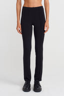 Black Seam Detail Slim-Fit Jersey Trousers-K263013069