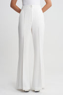 Off White High-Waisted Flared Trousers-K263013072