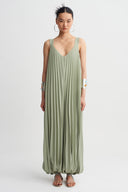 Pleated Balloon Leg Jumpsuit-K264014045