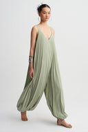 Pleated Balloon Leg Jumpsuit-K264014045