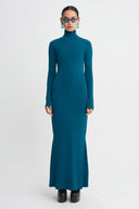 Ocean Turtleneck Maxi Jersey Dress-K264014046