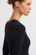 Black Seam Detail Maxi Jersey Dress-K264014057