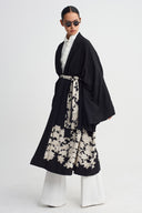 Floral Print Belted Kimono-K265015043