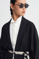 Floral Print Belted Kimono-K265015043