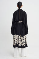 Floral Print Belted Kimono-K265015043