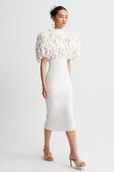 Off White Layered Fringe Bolero-K265015059