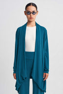 Ocean Draped Long Jersey Cardigan-K265015067