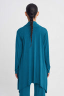 Ocean Draped Long Jersey Cardigan-K265015067