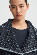 Indigo Asymmetric Textured Jacket-K265015087