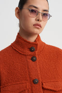 Flame Button-Detail Bouclé Jacket-K265015095