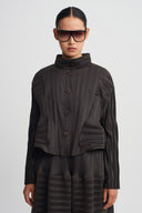 Bitter Button-Detail Pleated Jacket-K265015096