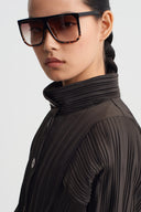 Bitter Button-Detail Pleated Jacket-K265015096