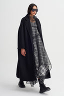 Black Long Oversized Classic Collar Coat-K267017002