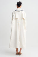 Mılk Trench Coat with Contrast Fuzzy Trim-K267017014