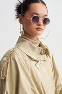 Gınger Voluminous Silhouette Trench Coat-K267017015