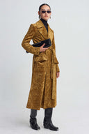 Ochre Belted Corduroy Coat-K267017018
