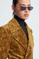 Ochre Belted Corduroy Coat-K267017018