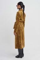 Ochre Belted Corduroy Coat-K267017018