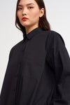 Black Single Pocket Poplin Shirt-Y231011126