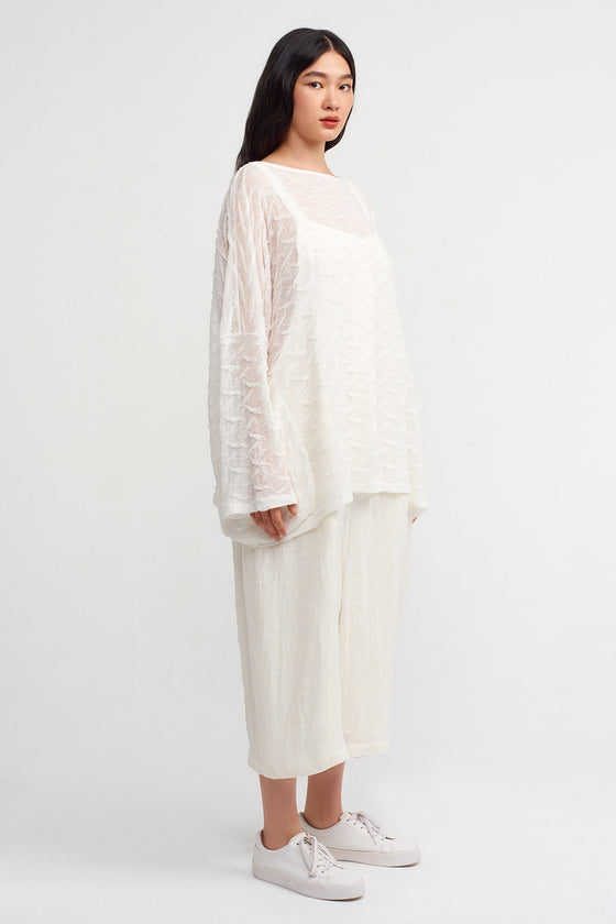 Off White Jacquard Summer Knitwear-Y231011144