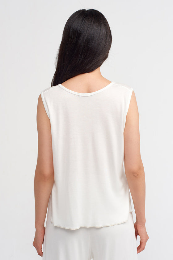 Off White Precision Bamboo Tank Top-Y231011147