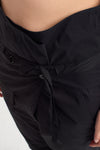 Black Double Breasted Skinny Poplin Trousers-Y233013086