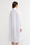 Off-White Off Shoulder Wide Cut Midi Length Dress-Y234014167