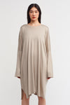 Sack Bamboo Casual Cut Long Sleeve Dress-Y234014209