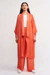 Orange Long Silk Kimono-Y235015123